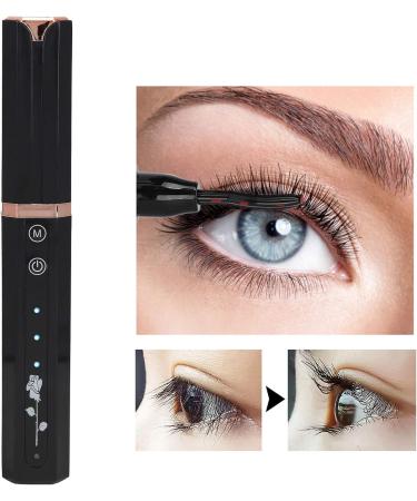 Electric Heating Eyelash Curler Portable Long Lasting Eyelash Curling Tool for Gorgeous Eyelashes (Black) - Buy Online on GoSupps.com