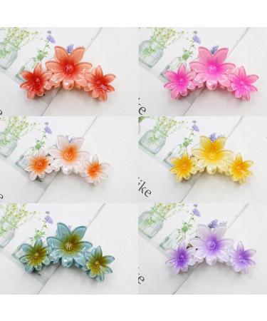 WDNIGLP Flower Hair Barrettes Hair Accessory Unique Hair Barrettes Large Flower Acrylic Hair Clip Sweet Hairpins Hair Claw 1# - Buy Online on GoSupps.com