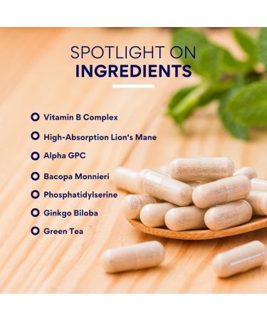 Research Verified Memory Booster - Nootropic Supplement - Enhance Cognition and Memory - Lion s Mane, Ginkgo Biloba, BioPerine - 60 Capsules - Non-GMO - Made in The USA 1 - Buy Online on GoSupps.com