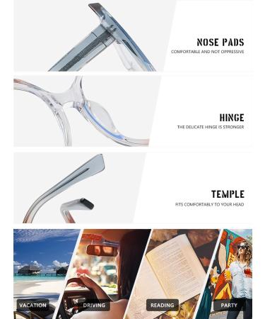 SERONI TR90 Irregular Frame Blue Light Blocking Glasses for Men & Women | Anti-UV Computer & Reading Glasses | Leopard Design - 57mm - Buy Online on GoSupps.com