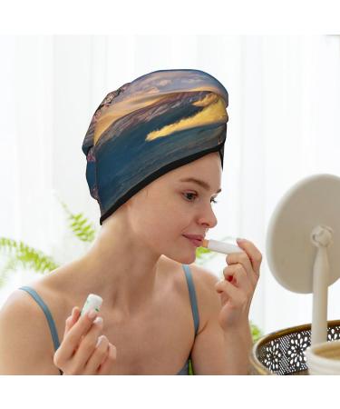 Hair Towel Wrap - Quick Drying Hair Turban with Button | Cherry Blossoms Design | International Shipping Available - Buy Online on GoSupps.com