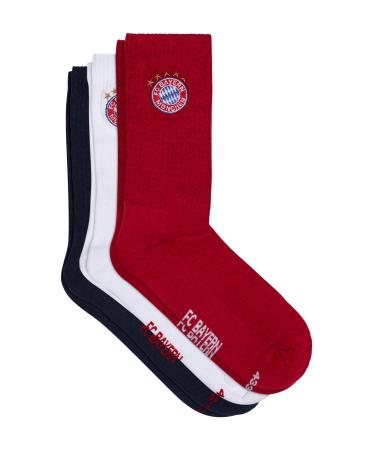 FC Bayern Munich Crew Socks Set of 3 Multicoloured 43-46