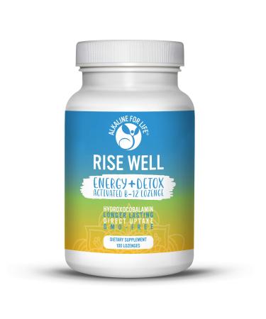 Alkaline for Life Rise Well Vitamin B12 - Vegan B12 - B12 Vitamins and Energy Supplements - Fast Acting B12 Sublingual 2000 mcg of B 12 Vitamin in Longer Lasting Form Than Methylcobalamin B12