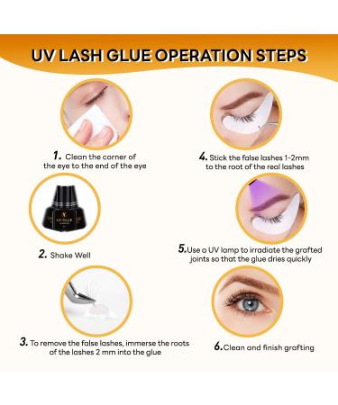 UV Lash Glue 5ml - Quick-Drying Waterproof Eyelash Extension Adhesive | Professional Quality - Buy Online on GoSupps.com