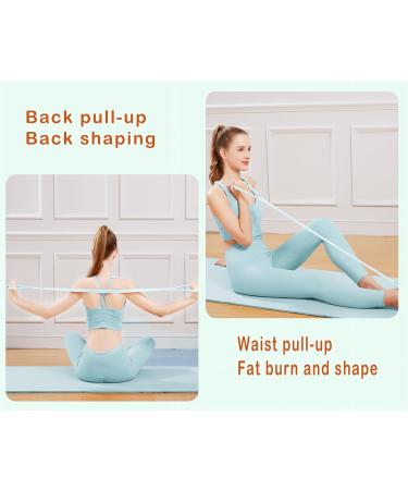 Figure 8 Resistance Band - Elastic Fitness Band for Arm Back Shoulder Exercises | Stretching Yoga Pilates Physical Therapy | Home Gym Workout - Pink - Buy Online on GoSupps.com