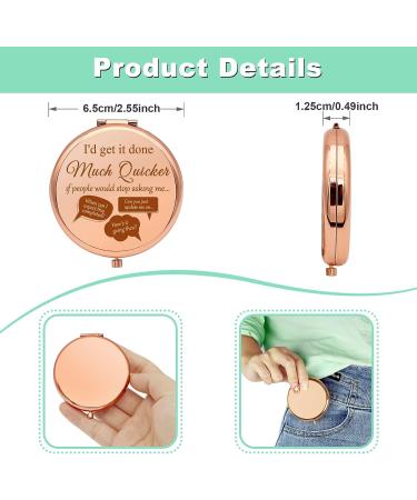 Funny Sarcastic Makeup Mirror - Perfect Gift for Women, Coworkers, Boss | Compact Folding Mirror for Christmas, Birthday - Buy Online on GoSupps.com