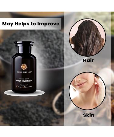 Luxurious Black Cumin Seeds 500g - Sourced Eqyptian Nigella Sativa Seeds | Packed in Beautiful Miron Violet Glass Apothecary Jar - Improve Overall Wellbeing | Made by BLACK SEED LAB in UK - Buy Online on GoSupps.com