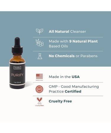 PURIFY Premium Oil Cleanser - Fragrance-Free Facial Cleansing Oil | Makeup Remover for All Skin Types | Reduces Oily Skin & Cleanses Without Clogging Pores - Buy Online on GoSupps.com