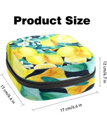 Javenproeqt Women's Bandages Storage Bag Portable Menstrual Pad & Tampon Holder with Watercolor Lemon Patterns Stylish & Functional for School & Office - Buy Online on GoSupps.com