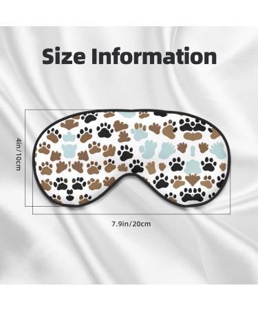 Dog Bones Paw Prints Print Unisex Sleeping Eye Mask Soft Comfortable Light-Blocking Eye Mask - Buy Online on GoSupps.com