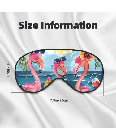 Summer Flamingo Sleep Mask | Adjustable Blackout Eye Cover for Travel | Soft Eye Mask for Men & Women - Perfect for Sleeping & Relaxation - Buy Online on GoSupps.com