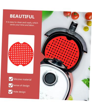 Alipis 1pc Air Fryer Pad Airfryer Reusable Air Fryer Liner Silicone Air Fryer Liner Steaming Pad Thicken Red 3.1L x 3.1W inches - Buy Online on GoSupps.com