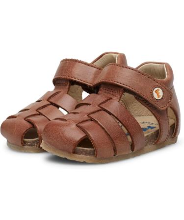 Falcotto Alby Closed Toe Leather Sandals - Brown (UK 4) - Buy Online on GoSupps.com