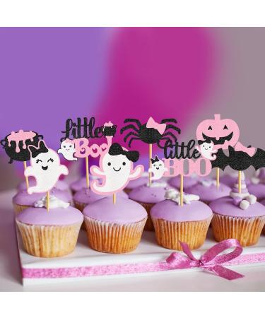 Halloween Cupcake Topper Picks Halloween Pumpkin Bat Spider Web Skull White Ghost Cupcake Decorations for Halloween Birthday Party favor Supplies - Buy Online on GoSupps.com