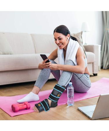 SuzziPad Ankle Ice Pack Wrap with Double-Sided Fabric Cover | Cold Compression Therapy for Achilles Tendon, Plantar Fasciitis, Sprained Ankles | Pain Relief for Foot Injuries | Black - Buy Online on GoSupps.com