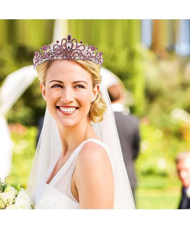 Makone Pink Crystal Crowns & Tiaras for Girls & Women - Perfect for Birthdays, Weddings & Parties - Buy Online on GoSupps.com