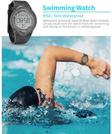 Synwee Sports Pedometer Watch Fitness Tracker | IP68 Water Resistant | Vibration Alarm Clock & Stopwatch | Non-Bluetooth | White - Buy Online on GoSupps.com