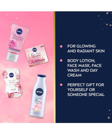 NIVEA Feel Flawless Gift Set (4 Products) Women's Gift Set with Skincare Essentials Includes Body Lotion Face Mask Face Wash and Day Cream - Buy Online on GoSupps.com