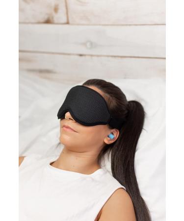 3D Memory Foam Sleep Eye Mask - Total Blackout for Ultimate Comfort | International Shipping Available - Buy Online on GoSupps.com