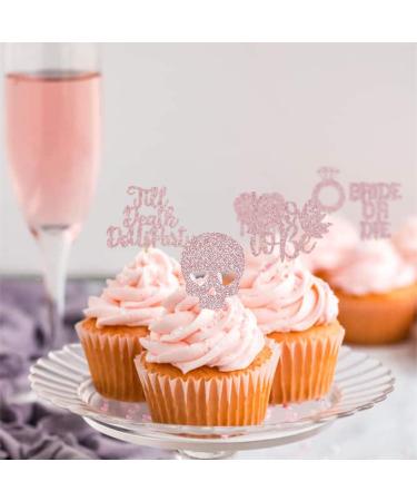 Halloween Bachelorette Cupcake Topper Boo To Be Ring Bride Or Die Skull Heart Blood Glitter Food Picks Horror Ghost Engagement Party Decorations Rose Gold - Buy Online on GoSupps.com