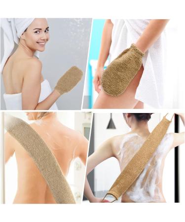 Cozlly Hemp Exfoliating Glove and Strap - 100% Natural Body Scrubber for Men and Women - Buy Online on GoSupps.com