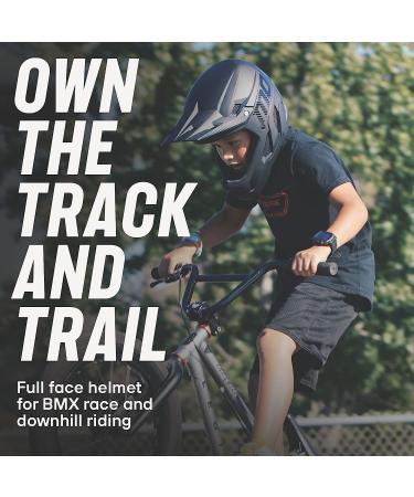 Mongoose Full Face Team Issue Bike Helmet | Matte Black Adult/Small | Head Circumferences 47-62cm - Youth & Adult Sizes - Buy Online on GoSupps.com