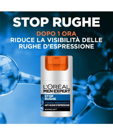  L'Oreal Paris L'Or al Paris Men Expert Stop Wrinkle Moisturizing Anti-Wrinkle Face Cream with Boswelox Skin Revitalizing Treatment - Lightweight Texture - 2 x 50ml bottles - Buy Online on GoSupps.com