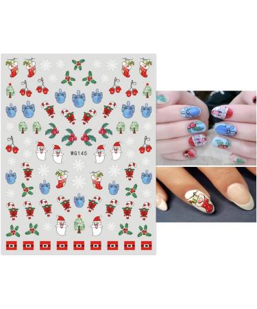 Christmas Nail Stickers 9 Sheets Self-Adhesive Nail Decal for Kids Cute Cartoon Nail Art Decoration Design Supplies - Buy Online on GoSupps.com
