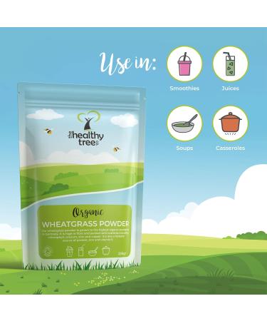 Organic Wheatgrass Powder - High in Fiber, Vitamin E, Potassium, and Iron - Pure Vegan Wheat Grass from Germany (250g) - Buy Online on GoSupps.com
