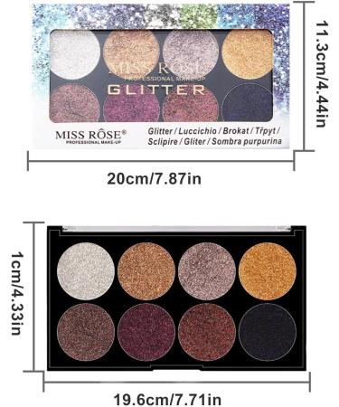 Eyeshadow Palette | Highly Pigmented Makeup for Face | Pro 8 Colors Pressed Eye Shadow Powder Long Lasting Waterproof Highly Pigmented Ultra Shimmer Makeup for Face Uwariloy 01 - Buy Online on GoSupps.com