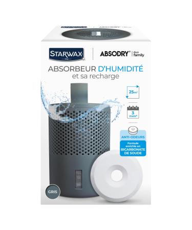 STARWAX - Moisture absorber and absorbent tablet 500 g - Absorbs moisture and prevents mold - Gray - Odorless - Noise free