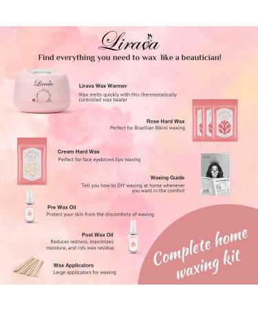 Lirava Waxing Kit: Home Hair Removal Wax Warmer for Eyebrow, Facial, Armpit, Bikini & Brazilian Waxing - Buy Online on GoSupps.com