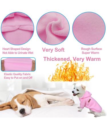 Hualisiji XL Pink Dog Hoodie Sweatshirt | Warm & Light Fleece Sweater for Chihuahuas | Soft Comfortable & Easy to Wear - Buy Online on GoSupps.com