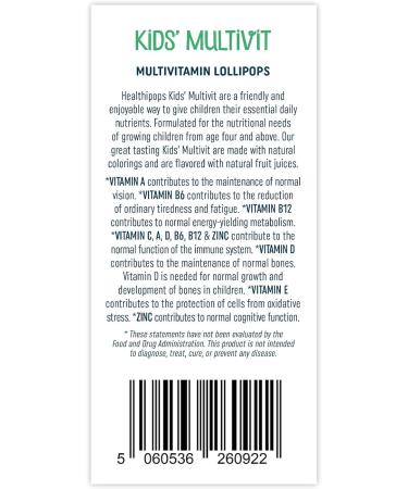 Healthipops Kids Multivitamin Lollipops (6-Pack) - Buy Online on GoSupps.com