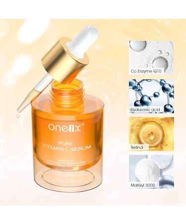 Vitamin C Serum with Retinol & Hyaluronic Acid - Dark Spot & Acne Removal - Anti-aging Oxidant Serum 1 Fl.OZ - Buy Online on GoSupps.com