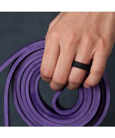 ThunderFit Silicone Wedding Bands for Women - 5.6mm Width - 2mm Thickness - Size 7.5-8 (18.20mm) - Teal Pink Black White - Buy Online on GoSupps.com