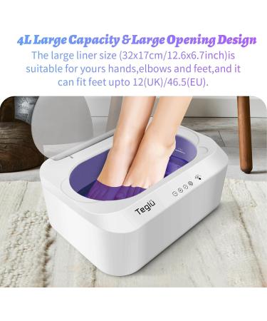 Teglu 4L Paraffin Bath for Hands & Feet | Automatic Lid Opening 3x450g Wax 200W - FHC-2222 White - Buy Online on GoSupps.com