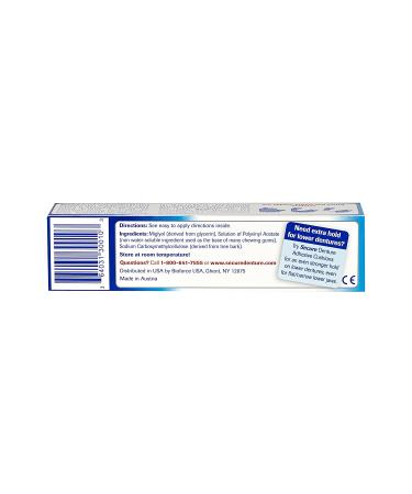 Secure Waterproof Denture Adhesive - Zinc Free, Extra Strong Hold - 2 Pack (1.4 oz) - Buy Online on GoSupps.com