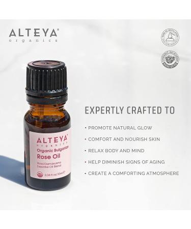 Alteya USDA Organic Bulgarian Rose Oil - 10mL Multi-Use Essential Oil Blend - Buy Online on GoSupps.com