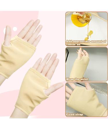 Organic Castor Oil Pack Set - 2 Reusable Wrist Wraps with Hook Closure | Castor Oil Pads & Patches for Natural Healing - Buy Online on GoSupps.com