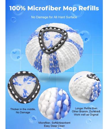 4 Pack O Cedar EasyWring Mop Head Replacements - Compatible with O Cedar 1 Tank Microfiber Mop - Rotating Base, Machine Washable - Buy Online on GoSupps.com