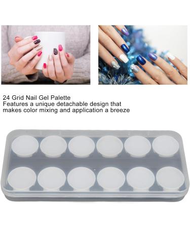 Innovative 24 Grid Nail Art Palette Precise Color Mixing Versatile Tool Portable and Convenient Quality Materials for Manicure and Drawing - Buy Online on GoSupps.com