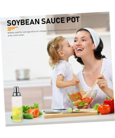 BESTonZON 3 Pcs Lecythus Salad Oil Dispenser Oil Bottle Pourer Vinegar Container Ketchup Bottle Olive Oil Dispenser Syrup Bottles Sauce Dispenser Bbq Oil Bottle Soybean Paste Leakproof Glass 6X20CMx3pcs As Shownx3pcs - Buy Online on GoSupps.com
