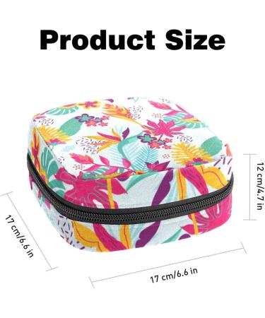 Exotic Floral Sanitary Napkin Storage Bag - Portable Period Pouch for Women and Girls - Multi-colored - Buy Online on GoSupps.com