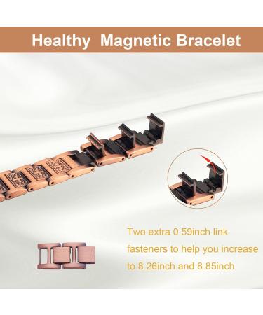 Copper Bracelet for Men - 99.9% Pure Adjustable Cross Christian Magnetic Jewelry | Perfect Gift - Buy Online on GoSupps.com