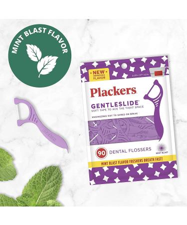 Plackers Gentleslide Dental Floss 90 Count - 3 Pack | Best Floss for Sensitive Gums | International Shipping Available - Buy Online on GoSupps.com