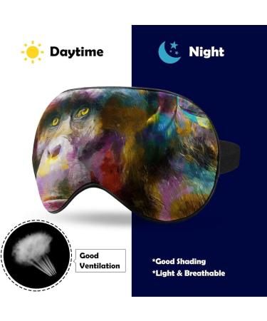 LynaRei Colorful Monkey Sleep Mask - Adjustable Soft Eye Mask for Men and Women - Ideal for Travel and Nap - Style 6 - Buy Online on GoSupps.com