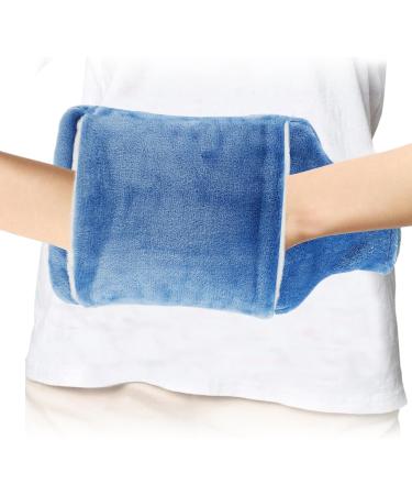 DAWDIX 2L Heat Bottle with Soft Fleece Cover - Cozy Hot Water Bottle for Bed | Ideal Gift for Mothers & Fathers - Blue - Buy Online on GoSupps.com