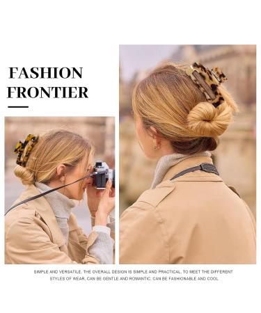 Blooms Hair Clip Set - 4 Slide-Resistant Celluloid Claw Clips for Thick & Thin Hair - Stylish Leopard Hair Accessories for Women & Girls - Buy Online on GoSupps.com