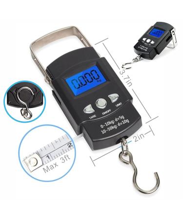 Floating Fishing Lip Gripper with Digital Fish Scale 99lb/45kg | Hook Remover & Lanyards Multi-Tools Kit | Ideal Ice Fishing Gear & Gift for Men - Buy Online on GoSupps.com